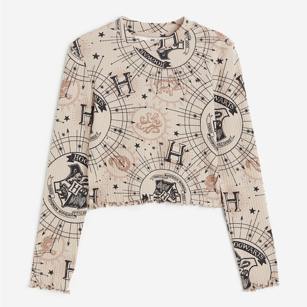 H&M Harry Potter Printed Jersey LS Top